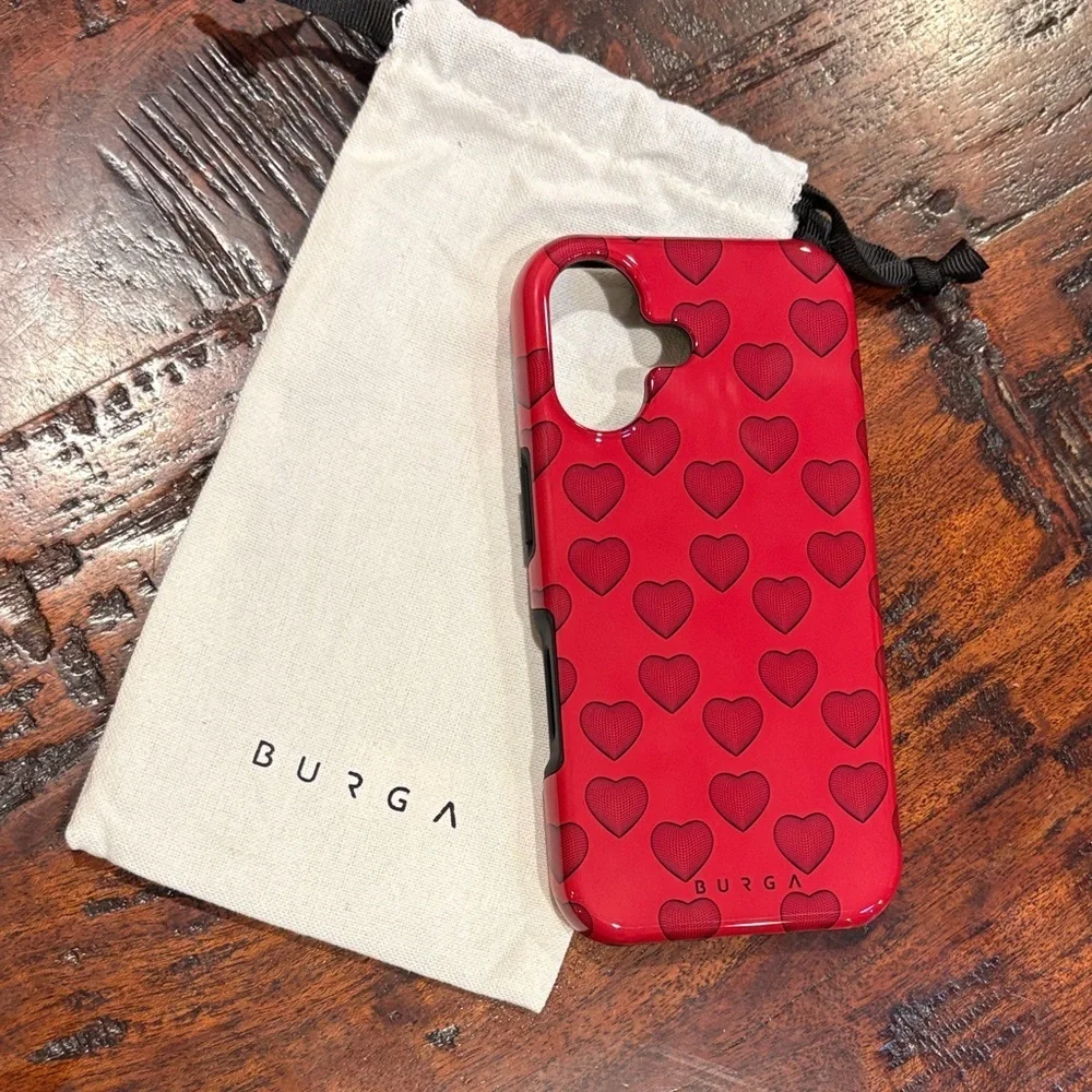 BURGA Single Not Sorry Red Heart iPhone 16 Phone Case Tough MagSafe NEW